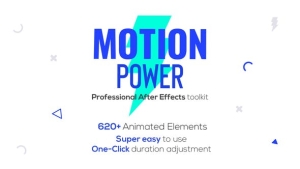 【AE模板】620个社交媒体文字标题字幕条转场运动图形元素包 Motion Power | Corporate