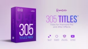 【PR/AE模板】305种时尚现代简约文字标题介绍字幕条动画 305 Titles Ultimate Pack