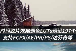 【调色预设】197组微电影胶片时尚小清新MV视频调色LUTS预设FCPX/达芬奇/AE/Pr调色滤镜