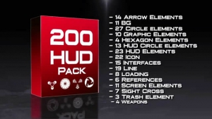 【AE模板】200个酷炫现代科技感HUD动态元素包 HUD Modern Pack