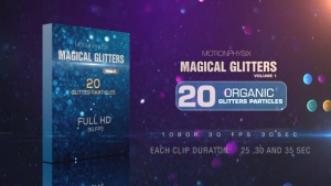 【视频素材】 20组唯美高贵奢华动画闪烁光斑粒子叠加视频素材 Magical Glitters Vol 1