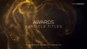【AE模板】漂亮抽象金色粒子颁奖典礼文字标题开场片头 Awards Particles Titles