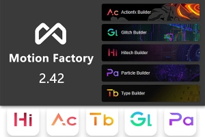 【AE插件】AE超级特效面板Motion Factory v2.42包升级版 含最新5大特效包