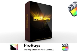 【FCPX插件】60种文字标题LOGO放射光线扫光效果动画 Pixel Film Studios – ProRays