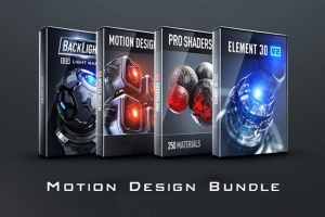 E3D V2 模型/材质/贴图/灯光包 Video Copilot – Motion Design 2, Backlight, Pro Shaders 2 （Mac/Win）