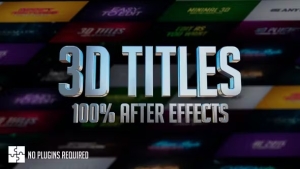 【AE模板】20款三维立体金属质感文字标题动画 3D Titles