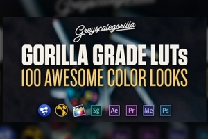 【调色预设】灰猩猩出品 100种LUTs电影调色预设合辑 GreyScaleGorilla – Grade LUTs
