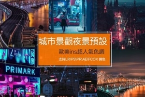 【调色预设】50款城市景观夜景赛博朋克效果调色预设LR/PS\PR/FCPX滤镜LUTs预设