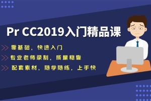 【视频教程】Premiere Pro CC 2019入门精品课零基础自学宝典