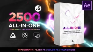 【AE脚本】2500个炫酷时尚卡通玻璃分割垃圾故障烟雾淡入淡出缩放旋转平面全景摄像机运动转场特效动画 Transitions Library v5