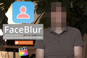 【FCPX插件】人脸局部动态模糊马赛克跟踪特效插件 CrumplePop FaceBlur v1.0.2