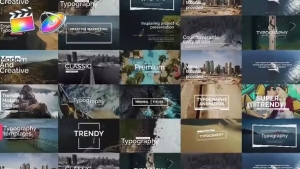 【FCPX插件】20种Vlog现代简洁文字大标题排版设计动画 Essential Titles V.1 汉化版