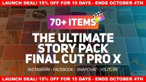 【FCPX插件】70个INS手机竖屏流行图文视频排版设计包装动画 The Ultimate Story Pack