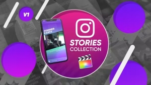 【FCPX插件】30种INS竖屏时尚图文视频排版设计展示包装动画 Instagram Stories Collection