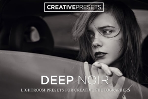 【LR预设】30款经典黑白复古胶片色彩调色Lightroom预设 Deep Noir B&W Lightroom Presets
