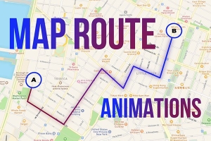 【FCPX插件】地图定点路径连线动画生成器 Map Route Animations