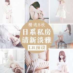 【LR预设】精选8款淡雅清新日系私房闺蜜写真影楼婚纱婚礼 LR调色预设