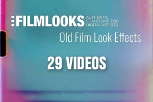 【视频素材】29个复古老电影胶片噪点刮痕炫光动画 FilmLooks- Old Film Look Effects