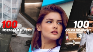 【FCPX插件】100种电影流行幻想旅行复古黑白调色预设 100 Instagram Filters