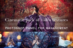 【PS插件】浪漫爱情主题光晕特效叠加纹理扩展面板插件 Overlays Manager Pro + 视频素材 Cinematic Pack of Video Textures