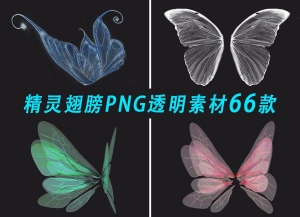 【PNG图片】童话仙女精灵透明蝴蝶翅膀影楼摄影后期设计PNG免抠素材