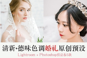 【PS/LR预设】高端户外森系清新德味婚礼LR调色预设PS ACR预设