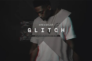 【FCPX插件】30种故障干扰毛刺失真LOGO文字标题场景特效动画 motionVFX – mRevealer Glitch