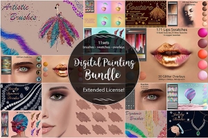 【PS笔刷】11组数码人像绘画专用ACO色板&PS笔刷套件 Digital Painting Bundle