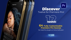 【PR脚本】64个三维手机APP应用宣传介绍展示片头动画 Twelve App Promo for Premiere Pro