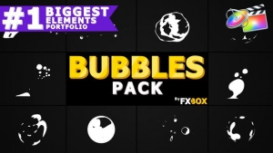 【FCPX插件】10种气泡飞溅MG动画元素 Flash FX BUBBLE Elements