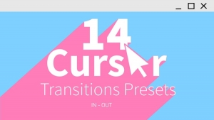 【PR预设】14个电脑鼠标光标点击拖拉转场过渡动画 Computer Cursor Transitions Presets