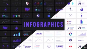 【AE/PR模板】127种彩色优雅公司企业商务信息图表动画预设模板 Infographics
