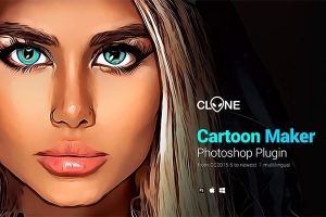 【PS插件】卡通人物漫画风格一键生成插件 Cartoon Maker – Clone v1.0 Win/Mac汉化版