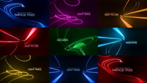 【AE模板】漂亮粒子光线拖尾文字标题动画模板 Particle Titles | Light Trails for After Effects
