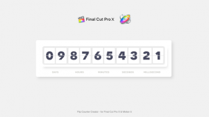 【FCPX插件】数字滚动翻页倒计时钟表计数器工具 Flip Counter Creator