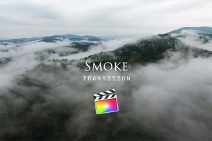 【FCPX插件】64个水墨烟雾遮罩动画视频转场FCPX插件 Smoke Transitions 支持4K