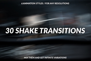 【PR预设】30种动感抖动摇晃转场过渡效果预设 Shake Transitions for Premiere Pro