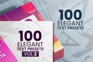 【AE预设】200种优雅文字标题进入退出动画预设 第1+2季 Elegant Text Presets