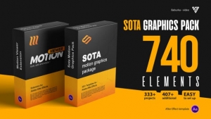 【AE脚本】740个现代时尚文字标题宣传封面排版设计图形动画预设 Motion Graphics Pack