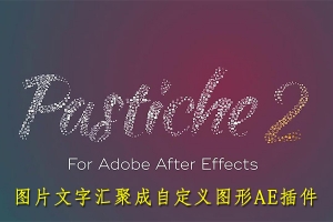【AE插件】众多图片文字汇聚成自定义图形AE插件 Pastiche v2.1.13 Win/Mac汉化版 +使用教程