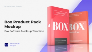 【AE模板】使用E3D制作三维包装盒子产品促销介绍 Box Product Mockup