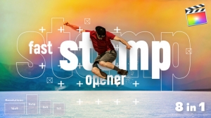 【FCPX模板】现代流行时尚动感活泼快闪开场片头动画 Fast Stomp Openers