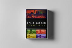 【视频素材】80个多风格分屏边框遮罩8K通道图片素材 Split Screen Film Mattes v2