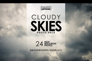 【图片素材】24张高清实拍乌云溶图后期合成叠加图片背景素材 Cloudy Skies-Backgrounds & Overlays