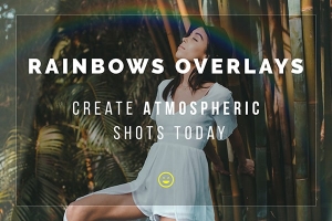 【PSD模板】8款摄影后期高清彩虹光效叠加高品质合成PS素材 Rainbow Overlays