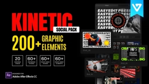 【AE脚本】200+时尚创意文字标题排版设计宣传海报封面动画 Kinetic Social Pack
