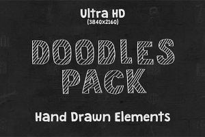 【FCPX插件】200个可爱卡通手绘线条涂鸦图形动画 Doodles Pack