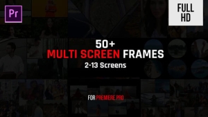 【PR模板】59组动态分屏多画面组合MOGRT动画 Multi Screen Frames Pack