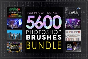 【PS笔刷】5673个PS笔刷超级捆绑集合包8合1套装 Photoshop Brushes Mega Bundle（20GB）