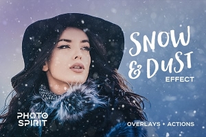 【图片素材】51张雪花飞尘效果叠加图片素材+PS动作 Snow Dust Effect Photoshop